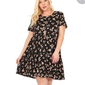 NWT The Vibe Apparel Babydoll Floral Dress * See all pictures for actual colors